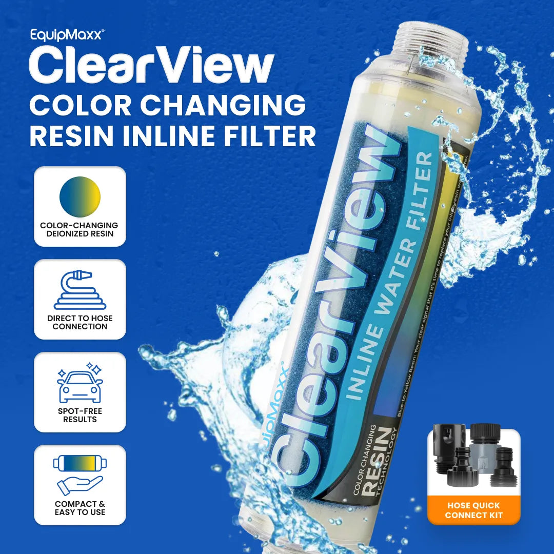 ClearView Inline Color-Changing DI Water Filter with Quick Connects