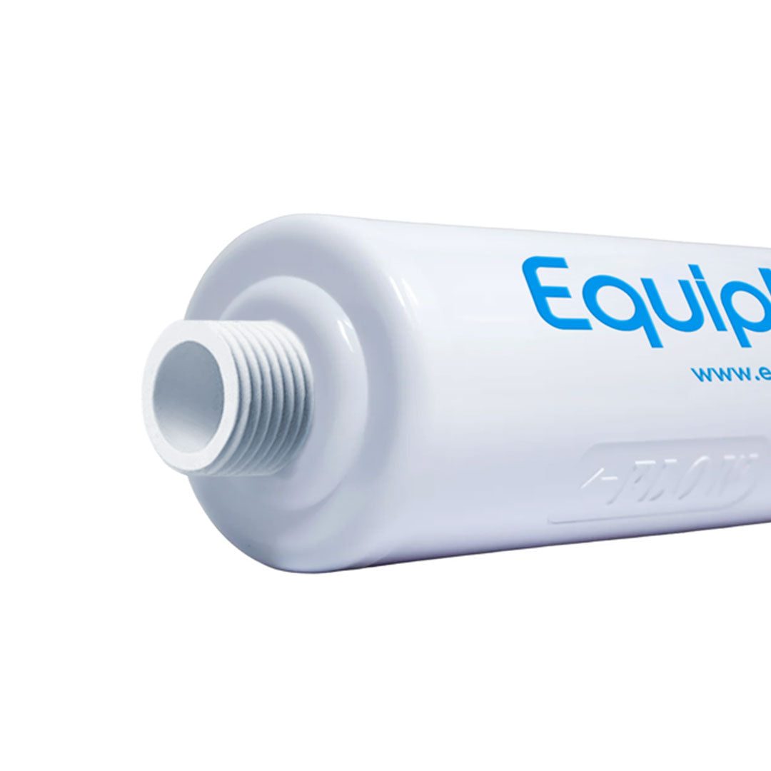 Close-up of the EquipMaxx inline water filter's threaded opening.