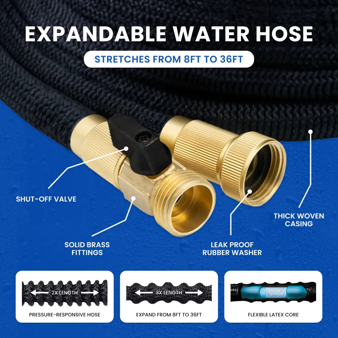 Aqua Pro Steamer with Water Filtration System — DI Inline Filter, Expandable Hose, Adjustable Sprayer, and TDS Meter