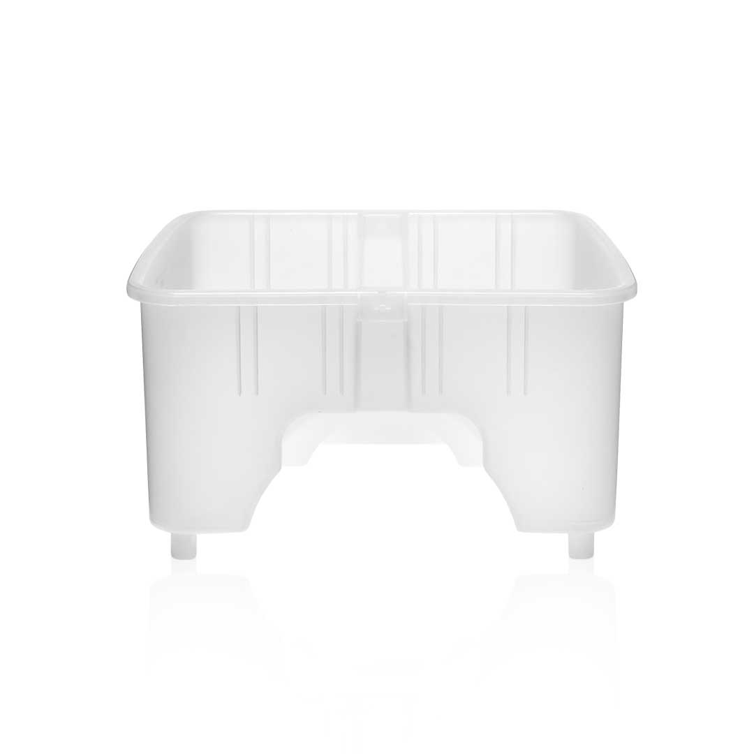 Removable white plastic clean water bucket for the Aqua Pro Vac Extarctor.