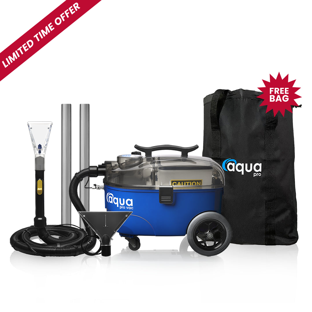 Labor Day Savings –  Aqua Pro Vac Carpet Extractor + FREE  Accessory Storage Bag – Limited Time Only