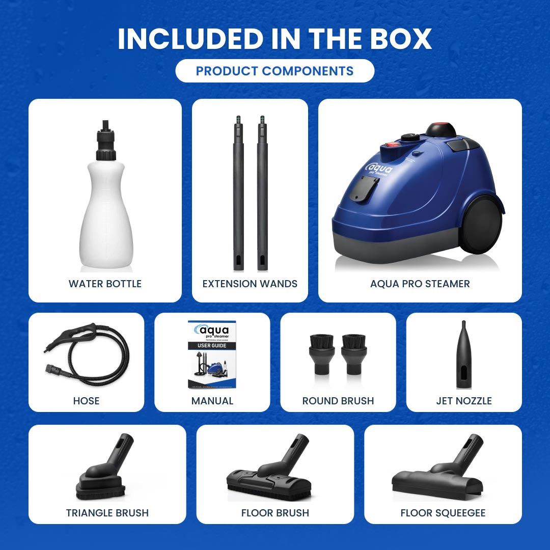 Steam Cleaner with 4-Gallon DI Resin Tank, TDS Meter, Hose
