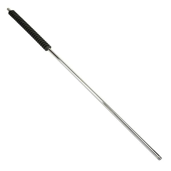 18 inch stainless steel lance with black hand guard.