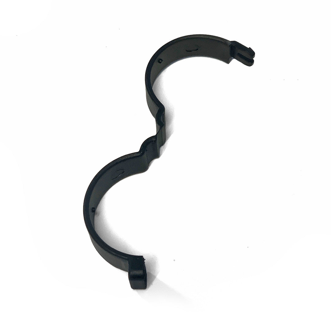 Aqua Pro Vac's detailed view showing the open black water hose clip.