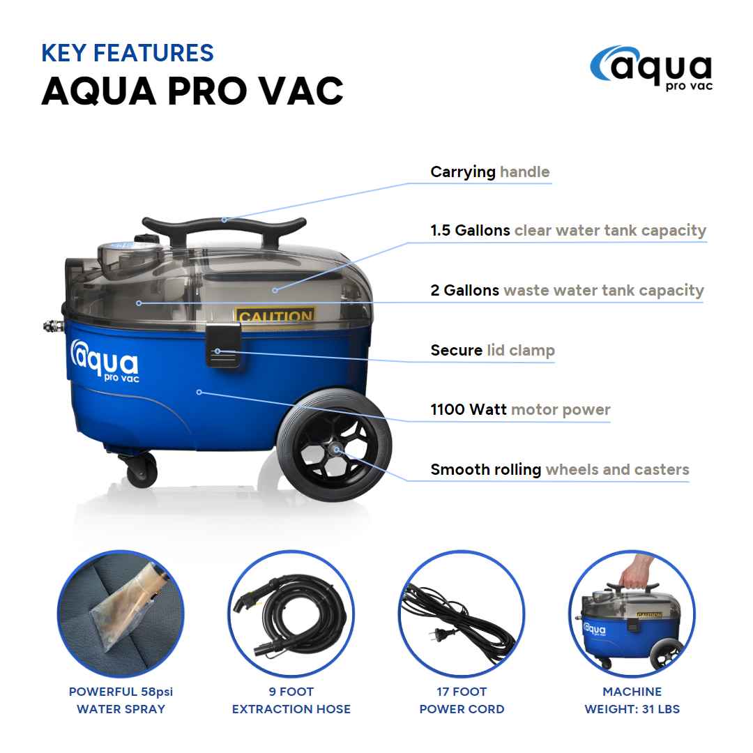 Features of the Aqua Pro Vac Extractor for Auto Detailing