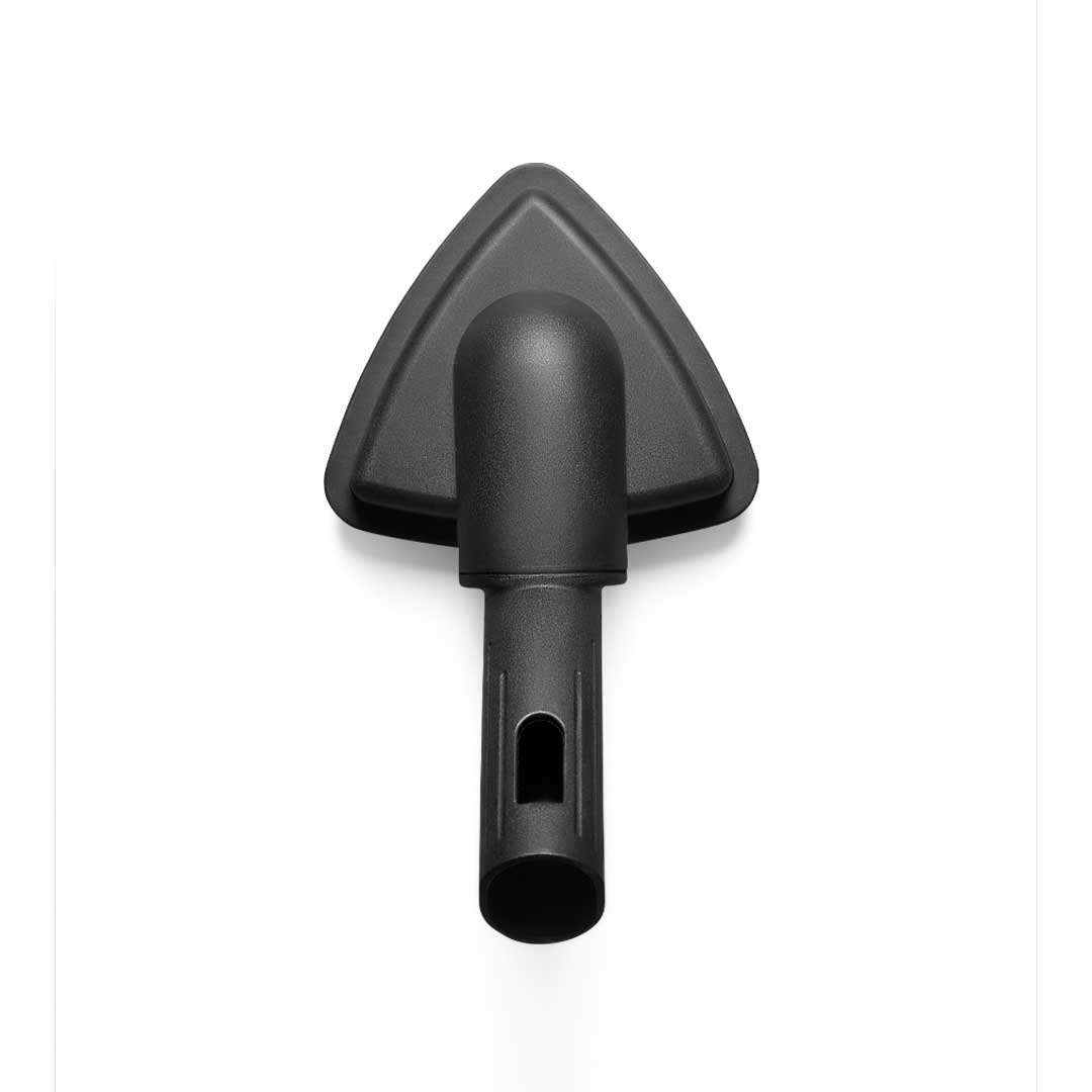 Top view of the black Aqua Pro Steamer triangle brush.